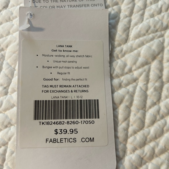 Fabletics Lana Tank new with tags women large - Picture 7 of 11